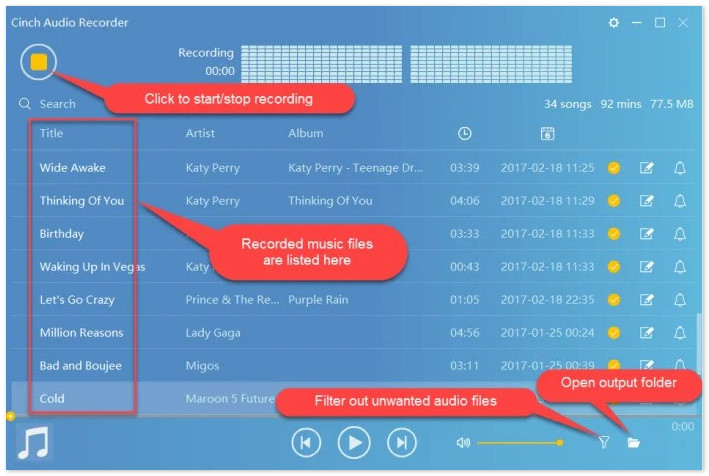 Cinch Audio Recorder record spotify podcast mp3